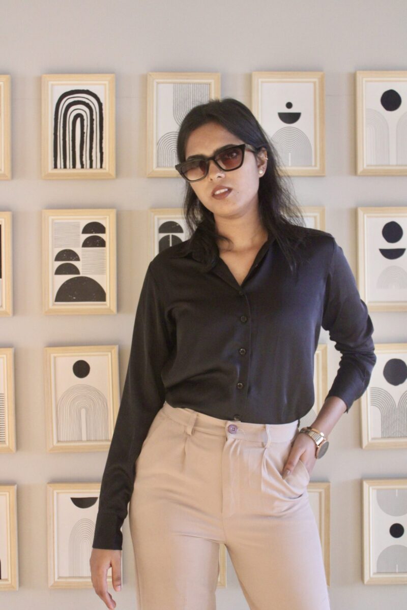 Black Satin Shirt - Image 4